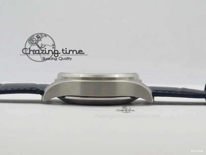 MIROTIME 0409 Pilot Chrono SS IW387809 ZF 1:1 Best Edition Silver Dial Blue Numbers On Blue Leather Strap A Lightweight 7263